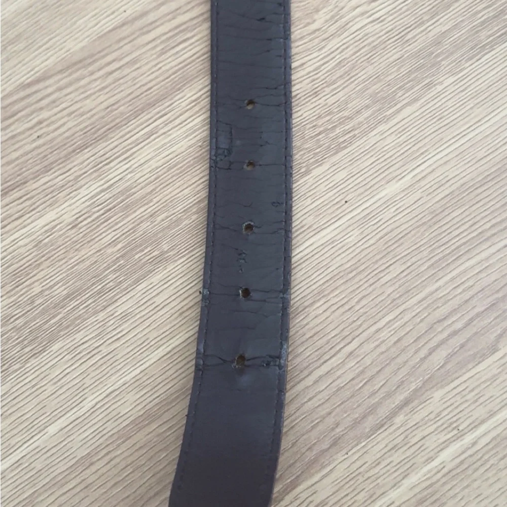Vintage‎ Mulberry Designer Classic Brown Leather Embossed Belt Size 32/80